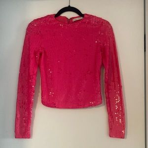 Barbie pink sequined Alice & Olivia top